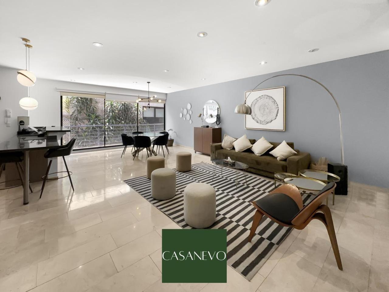 Apartment 20-202 Elegant 2br-roma Norte Parking 24-7 Security Mexico City
